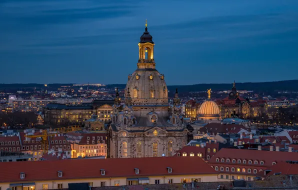 Picture building, home, Germany, Dresden, roof, Church, Germany, Dresden