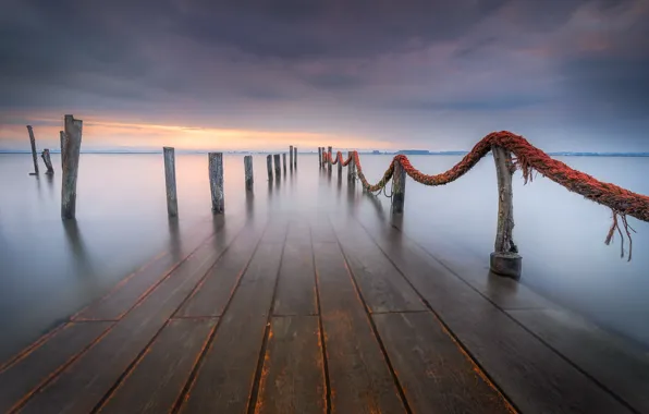 Portugal, The Ria de Aveiro, old pier
