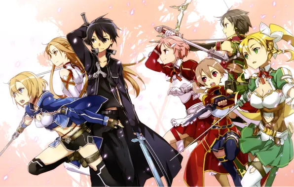 Picture light, weapon, anime, pretty, asian, warrior, manga, sword art online