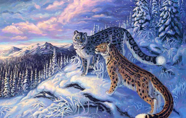 Winter, snow, figure