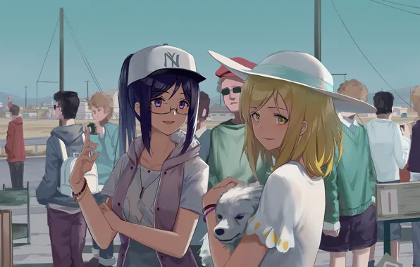 Anime, dog, asian, oriental, asiatic, bishojo, inu, japanse