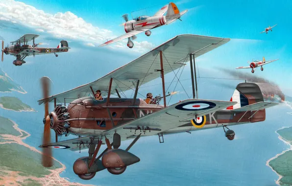 Vickers Vildebeest, all-metal biplane, British single-engine, Torpedo bomber