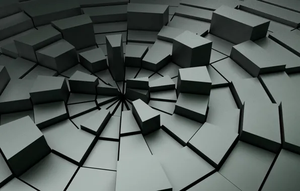 Round, details, 3D graphics
