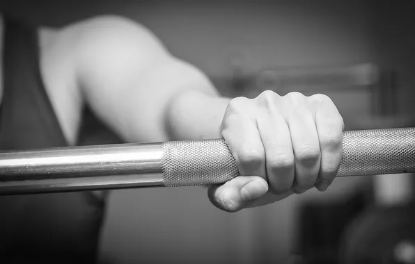 Picture metal, fitness, fingers, gym, weight bar