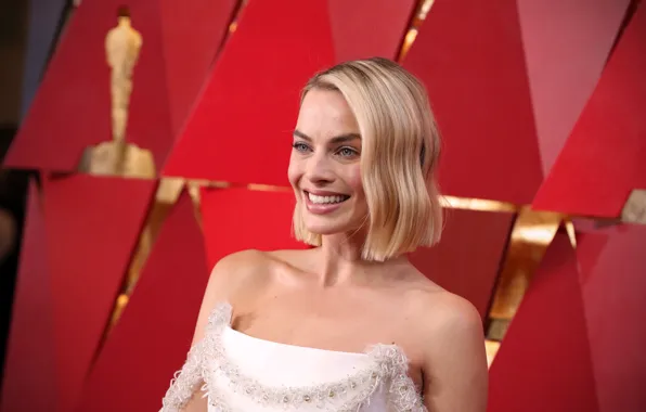 Wallpaper look, Margot Robbie, blonde, actress, smile, blonde, actress, Margot Robbie