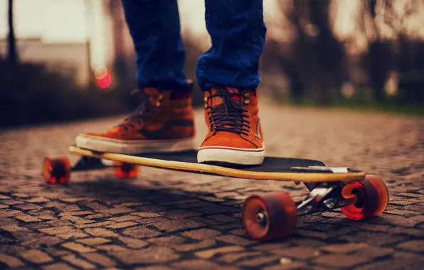 Skate, Board, Sneakers