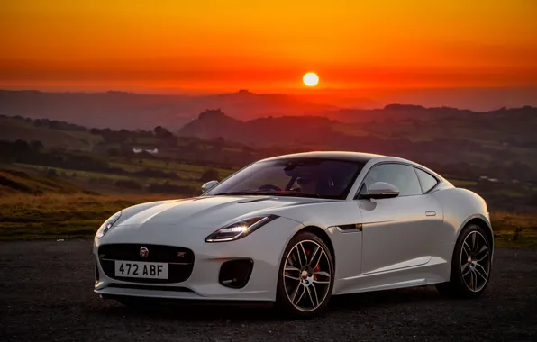 Sunset, Jaguar, 2018, F-Type, Chequered Flag