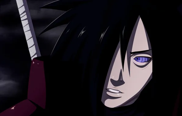 Look, anime, art, male, guy, Naruto, brunette, Madara Uchiha