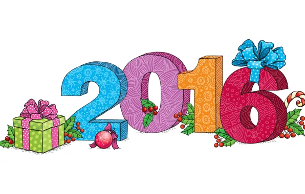 Gift, Christmas, New year, bow, gift, bow, new Year, 2016