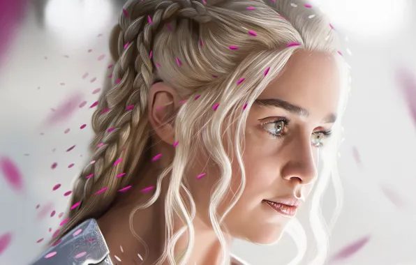 Portrait, makeup, hairstyle, blonde, the series, render, Game of Thrones, Game of thrones