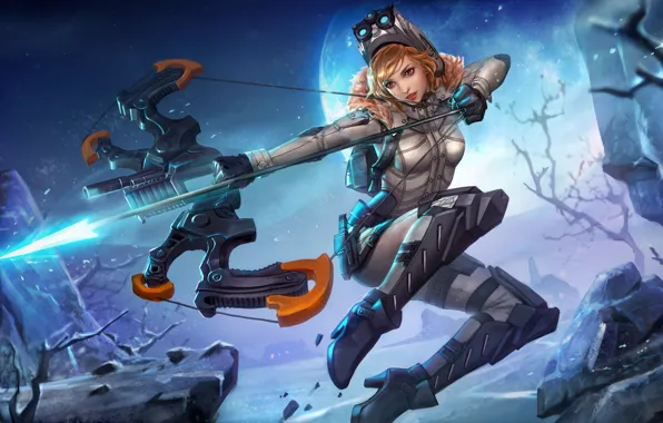 Game, woman, bow, Kestrel, Vainglory, gril, Vainglory Kestrel, arror