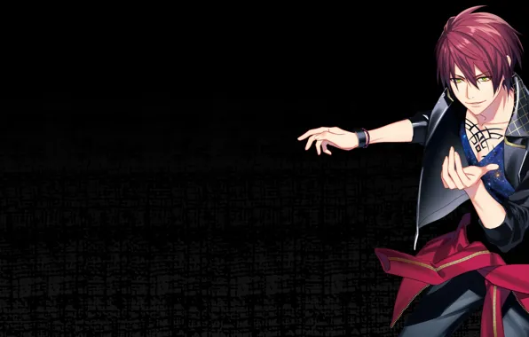 Picture anime, art, red, guy, Dynamic Chord