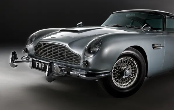 Grey, Aston Martin, classic, 1964, DB5, the James bond car