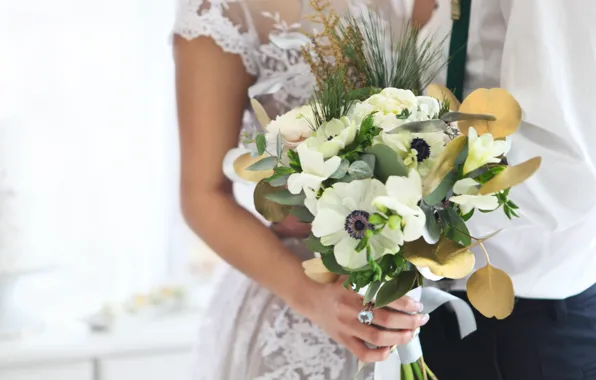 Bouquet, the bride, wedding, bouquet, wedding, bride