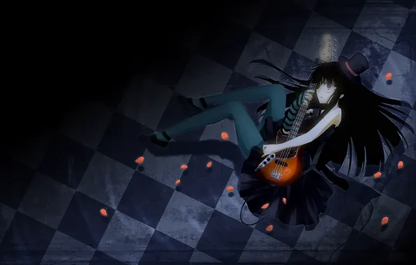 Guitar, girl, girl with guitar