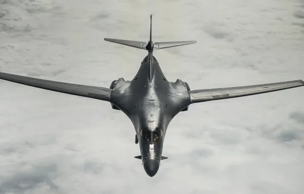 Picture UNITED STATES AIR FORCE, strategic bomber, Rockwell B-1 Lancer, with variable sweep wing, supersonic