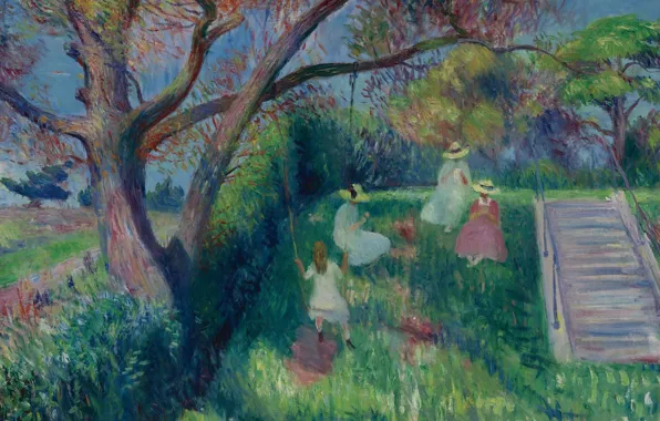 Picture, Swing, genre, William Glackens, 1913, William James Glackens