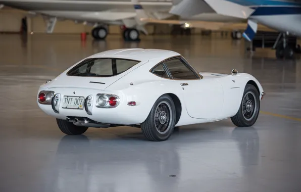 White, hangar, white, sportcar, japan, 1967, 2000GT, TOYOTA