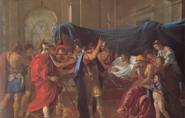 Picture Nicolas Poussin, classicism, The Death Of Germanicus, 1627, Poussin The Death Of Germanicus
