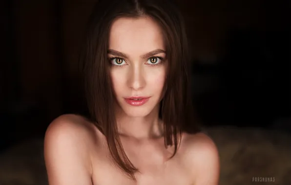 Look, background, model, portrait, makeup, hairstyle, brown hair, beauty