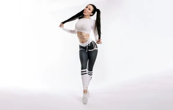 Picture girl, model, brunette, leggings, kristina yamusheva