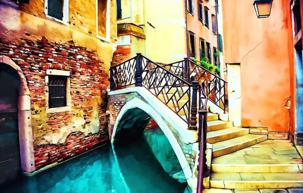 Figure, Italy, Venice, Art, Art, Italy, Bridge, Venice