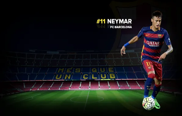 Wallpaper, sport, football, Camp Nou, player, FC Barcelona, Neymar, My As a Club