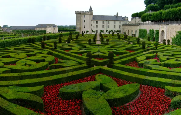France, plants, spring, garden, France, garden, spring, The Castle Of Villandry