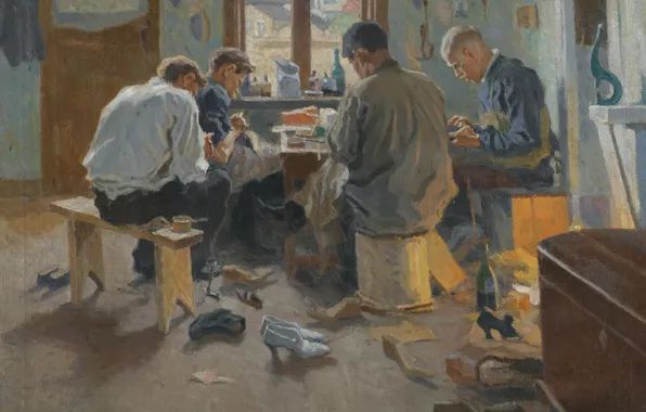 Picture 1915, THE SHOEMAKERS, Arnold Borisovich Lakhovsky