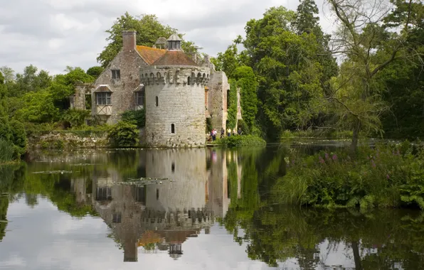 Picture water, trees, castle, shore, England, Kent, England, castle