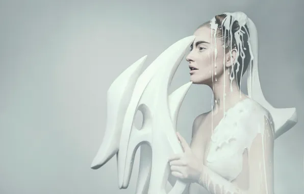 Girl, pose, background