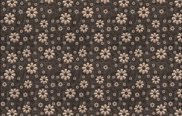 Flowers, background, texture, brown, design, art, pattern, floral