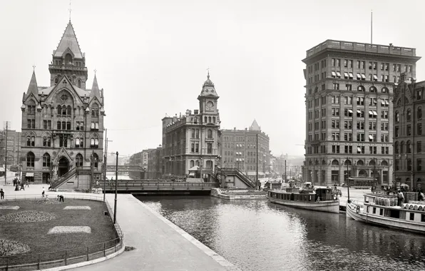 Picture retro, home, New York, channel, USA, 1904-the year