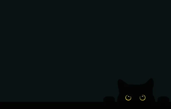 Picture cat, eyes, minimalism, muzzle, black cat, minimalism, eyes, cat