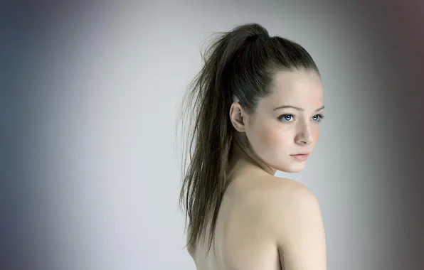 Look, background, portrait, hairstyle, tail