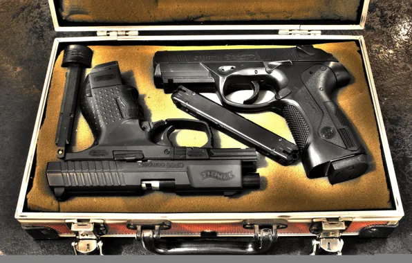 Box, Beretta, hand gun