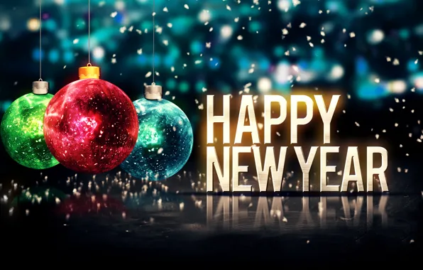 Picture New Year, Christmas, Christmas, balls, New Year, Happy, 2015, Merry