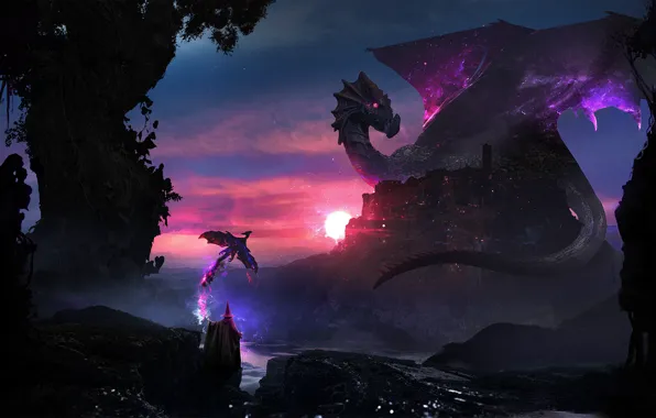 Fantasy, magic, dragon, hat, MAG, defender