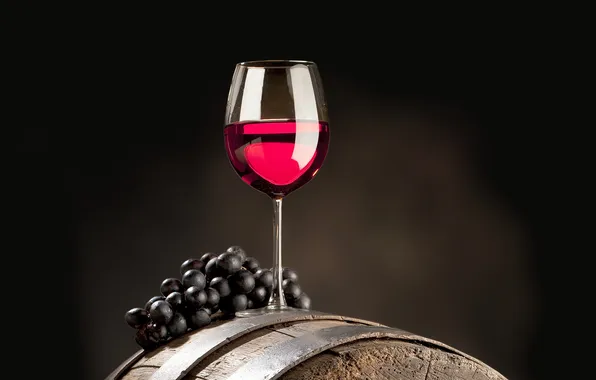 Picture wine, grapes, barrel