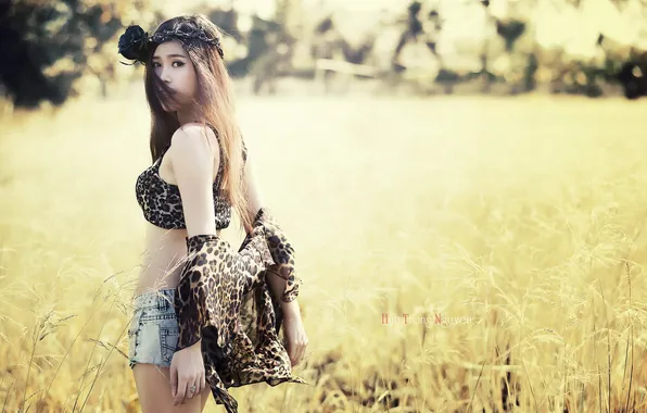 Summer, girl, Asian