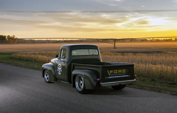 Ford, Side, Road, 1956, Rear, F-100, Ringbrothers, Ford F-100