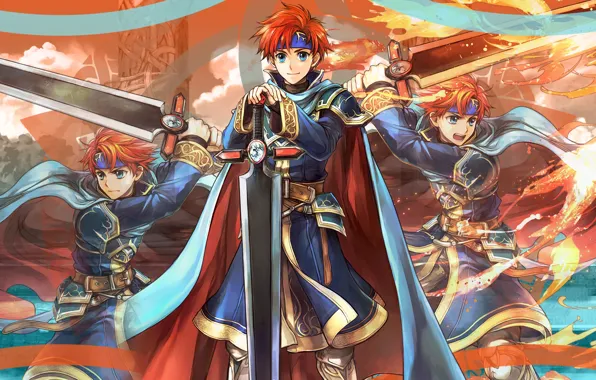 Sword, guy, Heroes, cloak, Fire Emblem