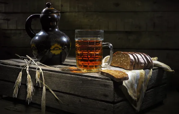 Wallpaper bread, mug, brew