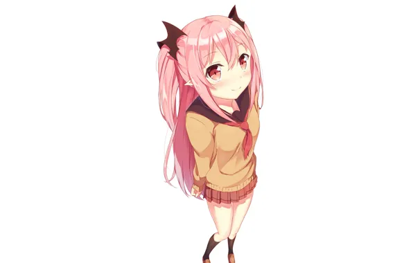 Girl, white background, Owari no Seraph, The last Seraphim, Krul