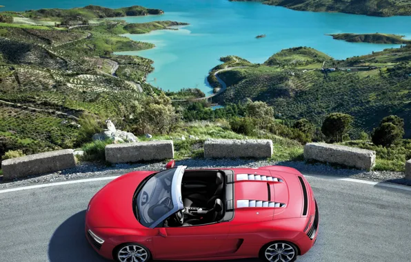 Landscape, Audi, view, Laguna, Spyder