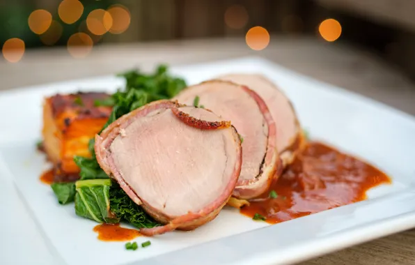 Meat, dinner, bacon