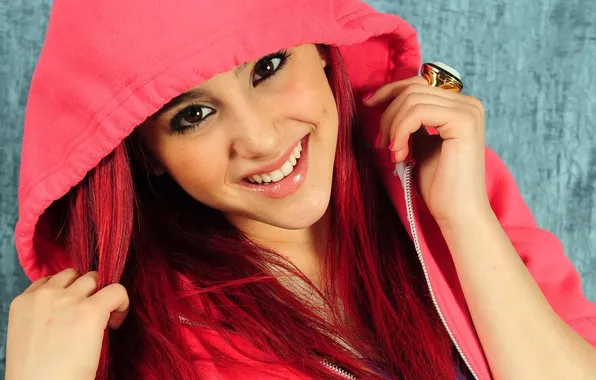 Picture smile, actress, hood, singer, ariana grande