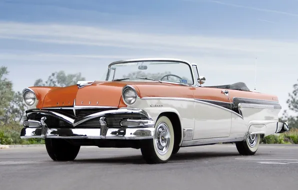 Picture the sky, convertible, classic, the front, Convertible, 1956, Meteor, Meteor