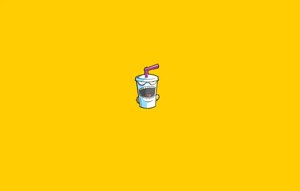 Picture minimalism, tube, Aqua Teen Hunger Force, Master Shake, milkshake, Master Shake, white glass