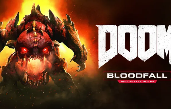 Game, Doom, 2016, Horizontal, Bloodfall